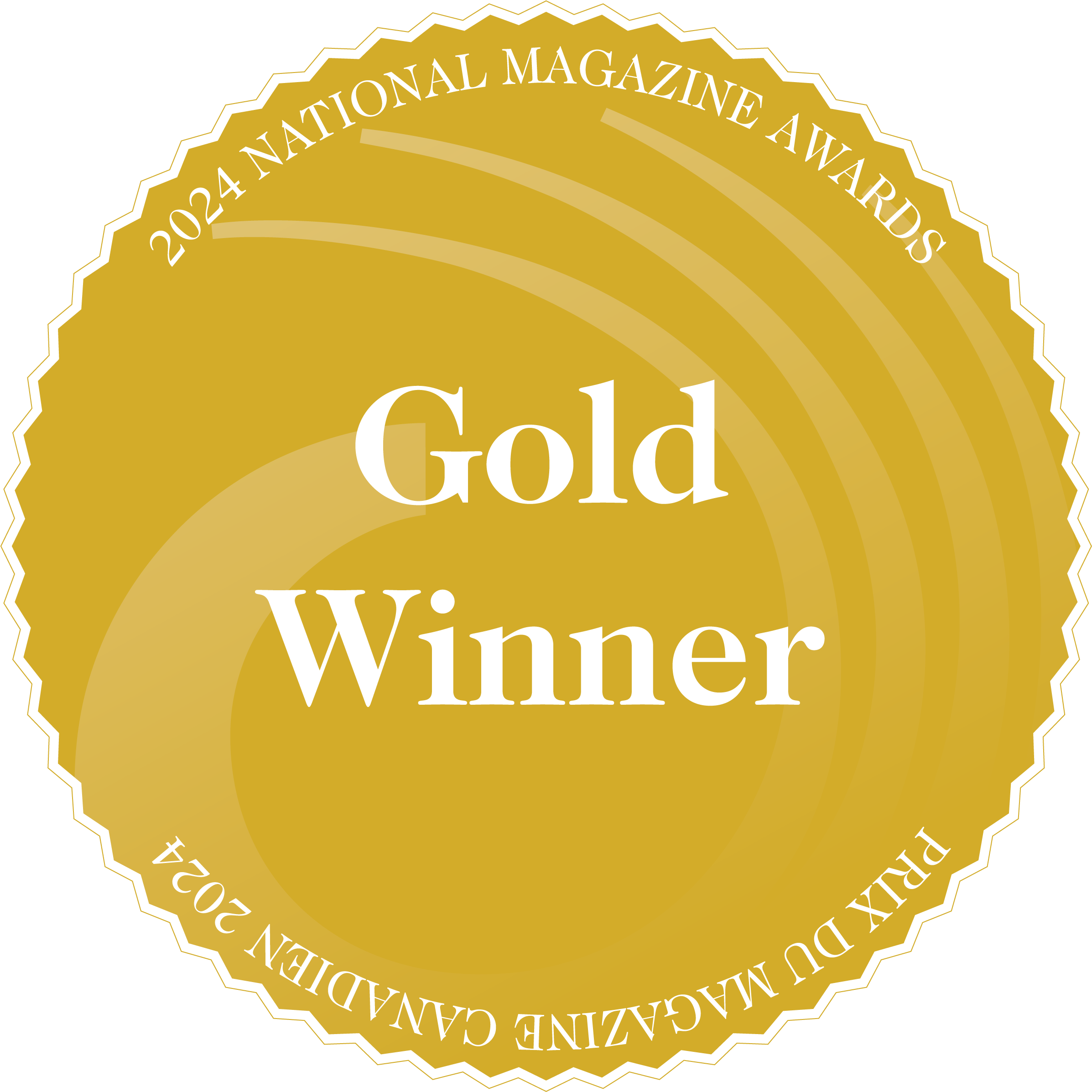 Gold English 2024 National Magazine Awards